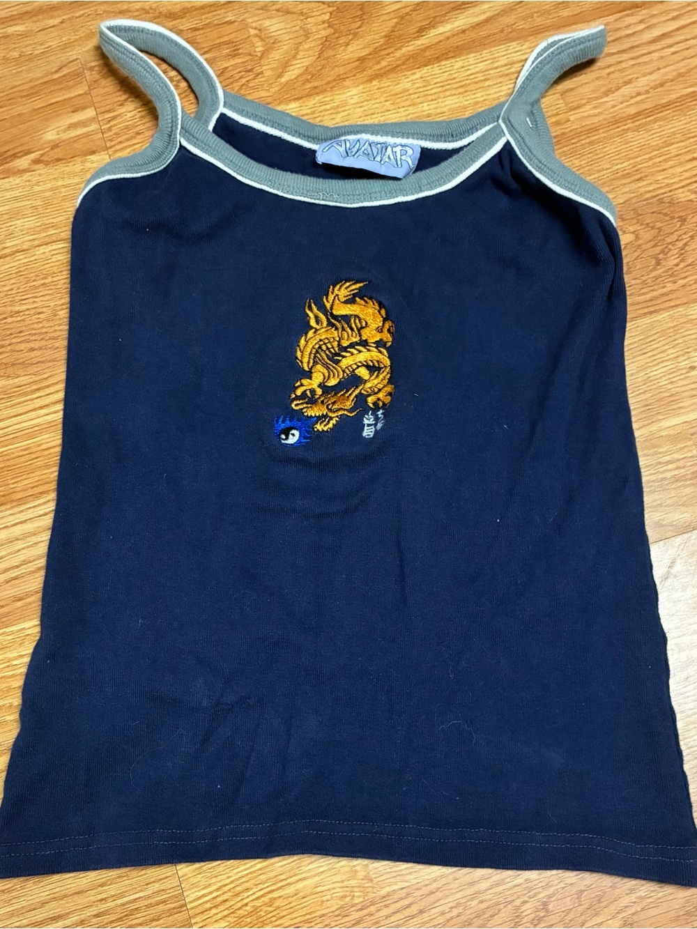 Vintage Avatar Imports Dragon Embroidered Tank Top M
